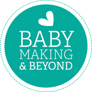 wordmark of baby making and beyond brand